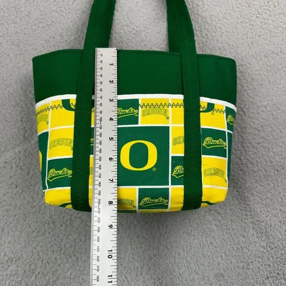 Oregon Ducks Mini Tote Quilted Handmade University of Oregon NCAA - Picture 3 of 16